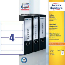 Avery Etikett AVERY L4761-100 192x61 mm fehér iratrendezőcímke 400 címke/doboz 100 ív/doboz etikett
