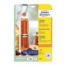 Avery Etikett AVERY L5086 40x20mm ovális visszaszedhető 10 ív/csomag etikett