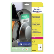Avery Etikett AVERY L7914-10 99,1 x 67,7 mm ultra ellenálló kültéri  címke 80 címke/doboz 10 ív/doboz etikett