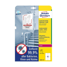 Avery Etikett AVERY L8003-10 105x148mm antimikrobiális fehér 40 címke/doboz 10 ív/doboz etikett