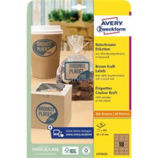 Avery L7110-25 62x42mm újrahasznosított barna kraft etikett (AVERY_L7110-25) etikett