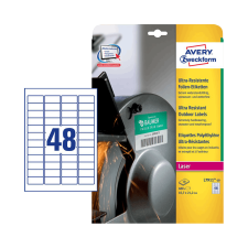 Avery zweckform 45,7*21,2 mm-es Avery Zweckform A4 íves etikett címke, fehér színű (20 ív/doboz) etikett