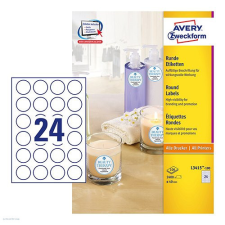 Avery zweckform Etikett címke speciális L3415-100 fehér kör 40 mm 100 ív Avery etikett
