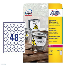 Avery zweckform Etikett címke speciális L4716-20 időjárásálló poliészter címke átm. 30 mm etikett