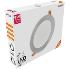 Avide Avide LED Beépíthető Kerek Mennyezeti Lámpa ALU Szatén Nikkel 12W NW 4000K világítás