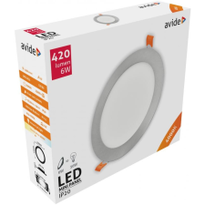 Avide Avide LED Beépíthető Kerek Mennyezeti Lámpa ALU Szatén nikkel 6W NW 4000K világítás