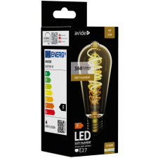 Avide LED Soft Filament ST58 4W E27 360° EW 2700K izzó