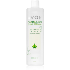 Avon Cannabis Sativa Oil Cleanse & Calm micellás sminklemosó víz nyugtató hatással 400 ml sminklemosó