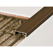 AVProfil AV Lépcsőszegély szögletes bronz barna 10x2700 mm eloxált alumínium lépcsőprofil élvédő, sín, szegélyelem