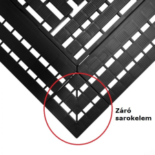 AVRubber Sarok záróelem fekete munkahelyi biztonsági szőnyeghez 60x120 cm munkavédelem
