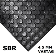 AVRubber SBR pöttyös gumiszőnyeg 120 cm széles 4,5 mm vastag méterenként rendelhető tekercs buborék metrómintás munkavédelem