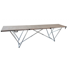 AVWH Összecsukható fa munkaasztal 305x60x86 cm erős alumínium állvánnyal méretskálával tapétázó asztal festő és tapétázó eszköz