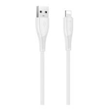 Awei CL-182L adatkábel (USB - lightning, 2.4A, 100cm) FEHÉR kábel és adapter