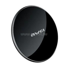 Awei W8 asztali töltő (10W, gyorstöltő, wireless, ultravékony) FEKETE (AWEI_W8) mobiltelefon kellék