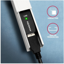AXAGON ADR-207 USB Repeater cable 7,5m Black (ADR-207) kábel és adapter