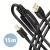 AXAGON AXAGON ADR-215B USB Repeater Cabel 15m Black