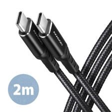 Axagon BUCM2-CM20AB 2m USB C fekete adat- és töltőkábel kábel és adapter