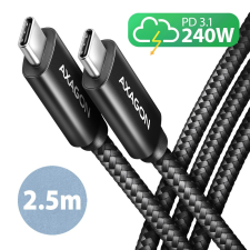 AXAGON bucm2-cm25ab 2,5m usb c fekete adat- és töltőkábel kábel és adapter