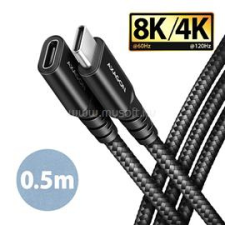 AXAGON BUCM32-CF05AB 0,5m USB C fekete hosszabbító kábel (BUCM32-CF05AB) kábel és adapter