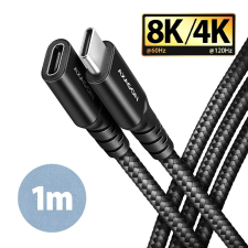 AXAGON BUCM32-CF10AB SPEED+ USB-C apa - USB-C anya 3.2 Gen2 hosszabbító kábel - Fekete (1m) kábel és adapter