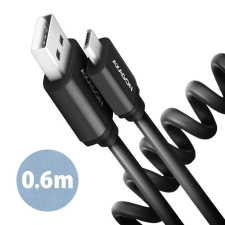 AXAGON BUMM-AM10TB Twister Micro USB > USB-A Cable 0,6m Black kábel és adapter