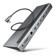 AXAGON HMC-4KX3 USB-C 11in1 notebook dokkoló ezüst (HMC-4KX3) laptop kellék