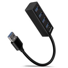 AXAGON HUAX517 4 portos USB3.0 HUB fekete (HUAX517) hub és switch