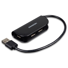 AXAGON HUE-X4B 4 portos USB2.0 fekete HUB hub és switch