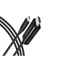 AXAGON RVC-HI14C USB-C - HDMI (apa - apa) kábel 1.8m - Fekete kábel és adapter