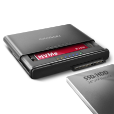 AXAGON - USB-C 10Gbps M.2 NVMe + SATA SSD/HDD adapter - ADSA-CC kábel és adapter