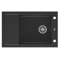 Axis A-POINT 40 gránit mosogató automata dugóemelő, szifonnal, fekete, beépíthető mosogatótálca