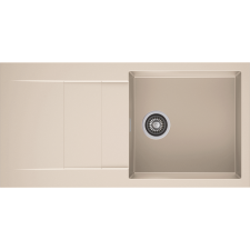 Axis CASCADA 100 gránit mosogató, szifonnal, bézs, beépíthető mosogatótálca