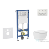 AXO Geberit Duofix falra szerelhető WC szett, Kielle Oudee kompakt, Vortex WC és softclose ülőkével, Geberit Delta Zero fehér nyomólappal SANI11CA3169B