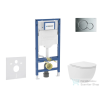 AXO Geberit Duofix falra szerelhető WC szett, Kielle Oudee Vortex kompakt WC és soft close ülőkével, Geberit Sigma 01 fényes króm nyomólappal SANI11CA1140B