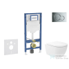 AXO Geberit Duofix falra szerelhető WC szett, Kielle Oudee Vortex WC és softclose ülőkével, Geberit Sigma 01 fényes króm nyomólappal SANI11CA1146B