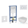 AXO Geberit Duofix falra szerelhető WC szett, Kielle Oudee WC és softclose ülőkével, Geberit Delta 20 fehér nyomólappal SANI11CA3138B