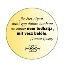  Az élet olyan, mint egy doboz bonbon... kitűző kitűző