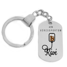  Az én vércsoportom: KÁVÉ! kulcstartó, választható több színben kulcstartó