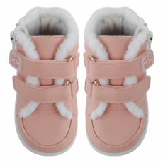 Azaga - Cipzáros talpú cipő az első lépésekhez - zárt bokacipő winter - rózsaszín 21-22
