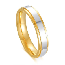 AZIZ Nemesacél ezüst-arany színű karikagyűrű, több méretben gyűrű