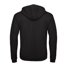 B&amp;C cipzáras kapucnis férfi pulóver O48, Black-2XL férfi pulóver, kardigán