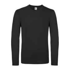 B&amp;C EXACT 150 unisex hosszú ujjú póló B03E, Black-M férfi póló