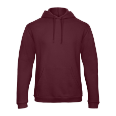 B&C férfi kapucnis pulóver, színazonos húzózsinórral O47, Burgundy-3XL
