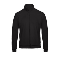B&C galléros férfi pulóver, elején végig cipzárral O49, Black-XL
