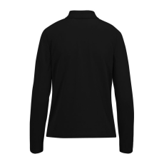 B&C hosszú ujjú előzsugorodott galléros Női pamut póló O31, Black-M