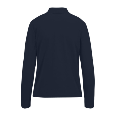 B&C hosszú ujjú előzsugorodott galléros Női pamut póló O31, Navy-S