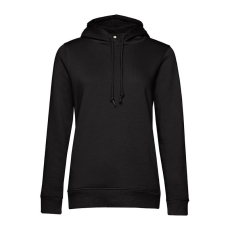 B&C kapucnis Női pulóver kétoldali zsebekkel O79, Black Pure-S