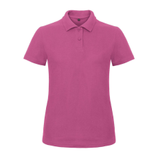 B&C klasszikus fazonú, rövid ujjú Női galléros póló, O07, Fuchsia-2XL