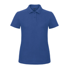 B&C klasszikus fazonú, rövid ujjú Női galléros póló, O07, Royal Blue-XL