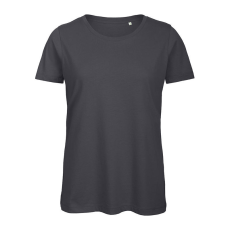 B&C lezser szabású minősített Női biopamut póló BD63, Dark Grey-2XL